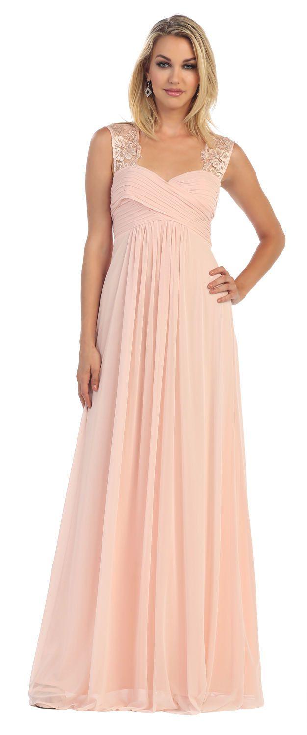 Long Formal Dress Plus Size Bridesmaid Prom - The Dress Outlet May Queen