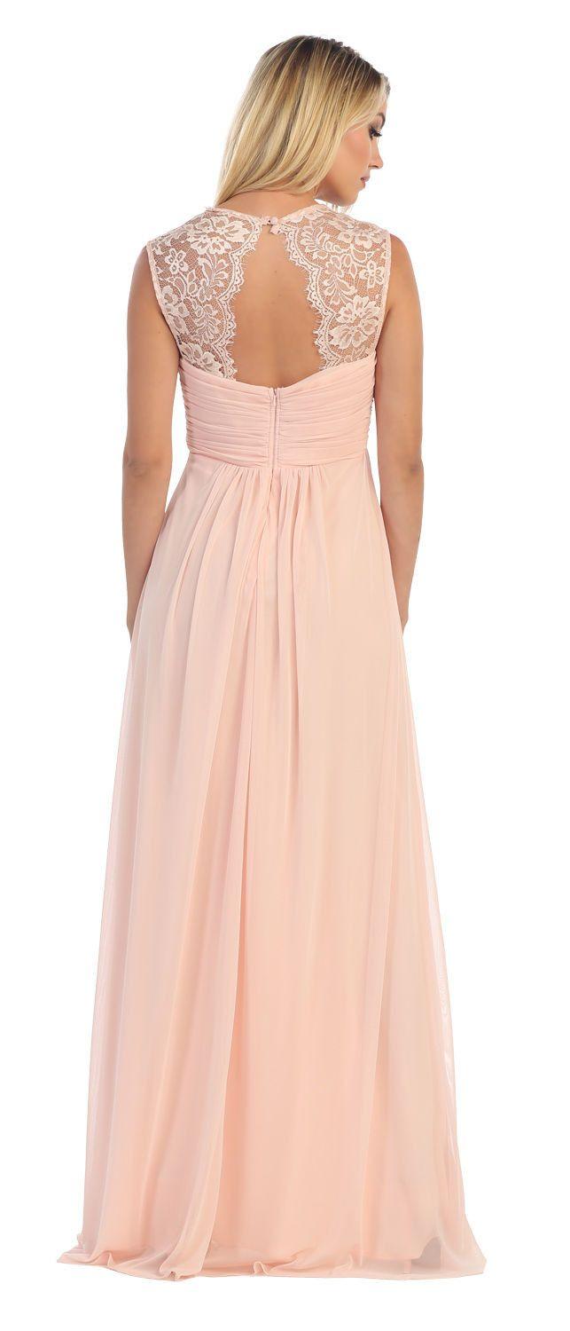Long Formal Dress Plus Size Bridesmaid Prom - The Dress Outlet May Queen