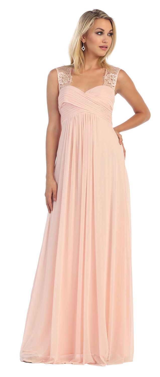 Long Formal Dress Plus Size Bridesmaid Prom - The Dress Outlet May Queen