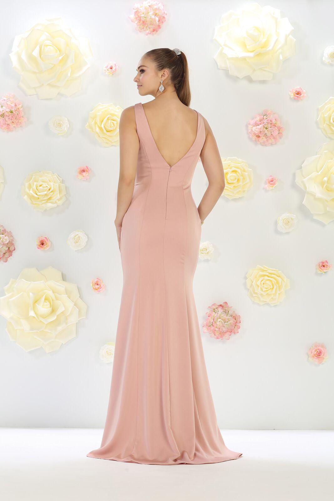 Long Formal Dress Plus Size Bridesmaids Gown - The Dress Outlet May Queen