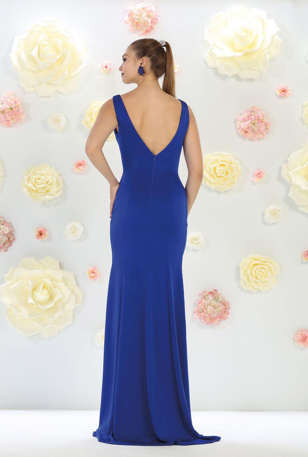 Long Formal Dress Plus Size Bridesmaids Gown - The Dress Outlet May Queen