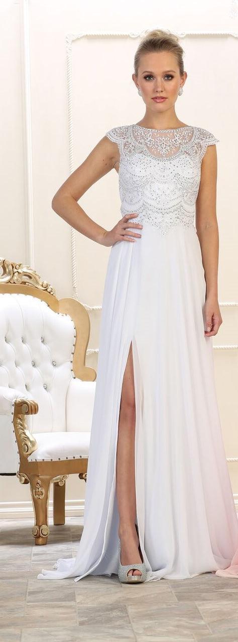 Long Formal Dress Plus Size Evening Gown - The Dress Outlet May Queen
