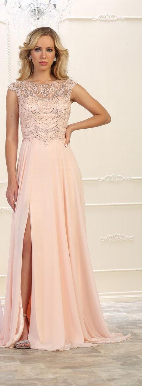Long Formal Dress Plus Size Evening Gown - The Dress Outlet May Queen