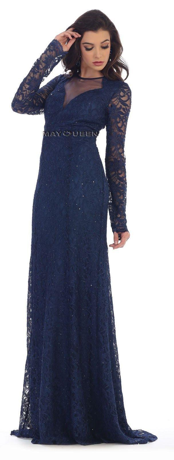 Long Formal Mother of the Bride Dress Plus Size - The Dress Outlet May Queen