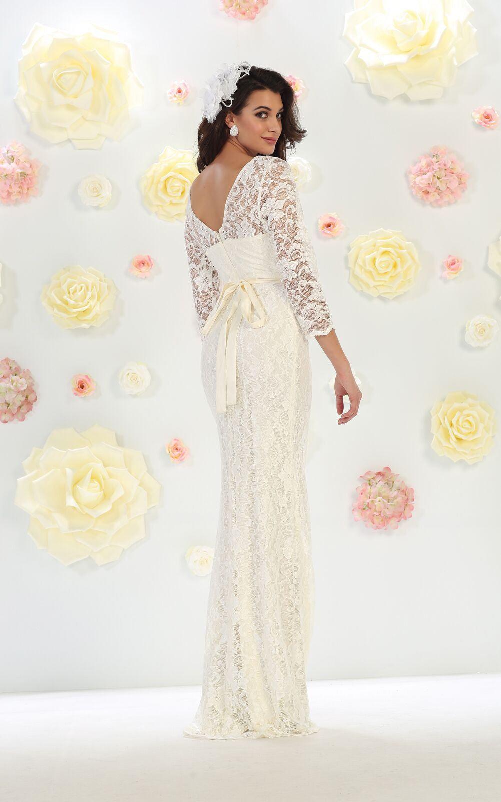 Long Formal Mother of the Bride Dress Plus Size Groom - The Dress Outlet May Queen