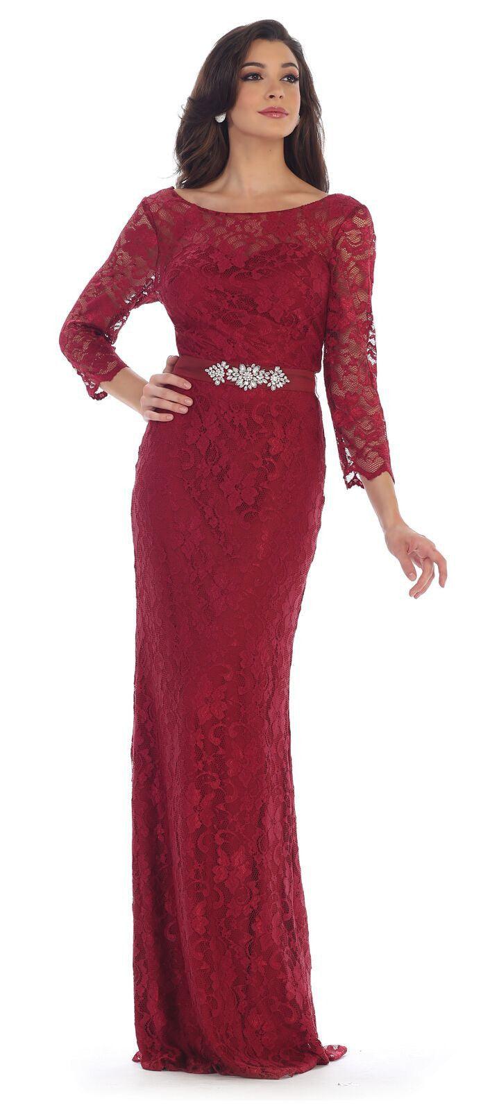 Long Formal Mother of the Bride Dress Plus Size Groom - The Dress Outlet May Queen