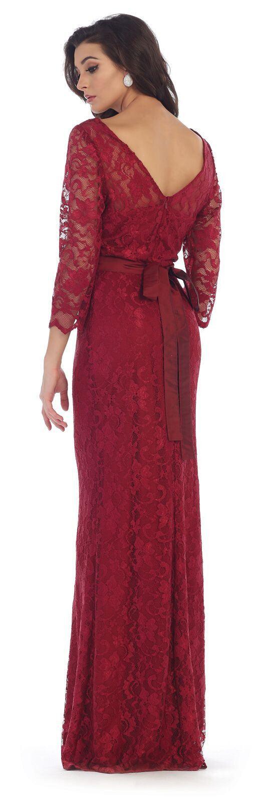Long Formal Mother of the Bride Dress Plus Size Groom - The Dress Outlet May Queen