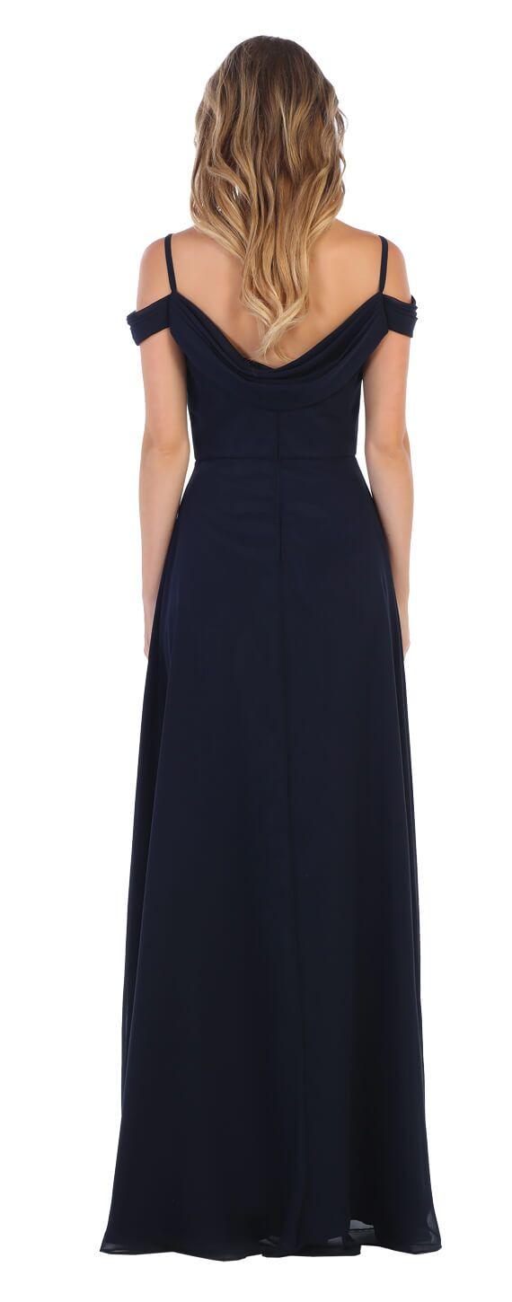 Long Formal Off The Shoulder Plus Size Prom Dress - The Dress Outlet May Queen