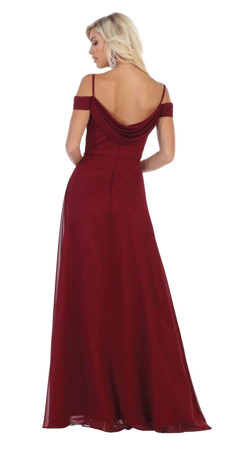 Long Formal Off The Shoulder Plus Size Prom Dress - The Dress Outlet May Queen