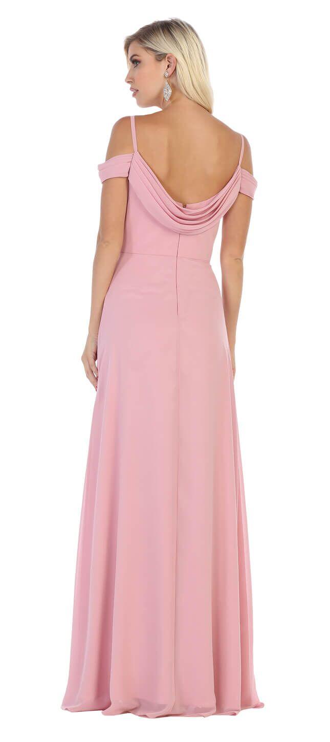 Long Formal Off The Shoulder Plus Size Prom Dress - The Dress Outlet May Queen