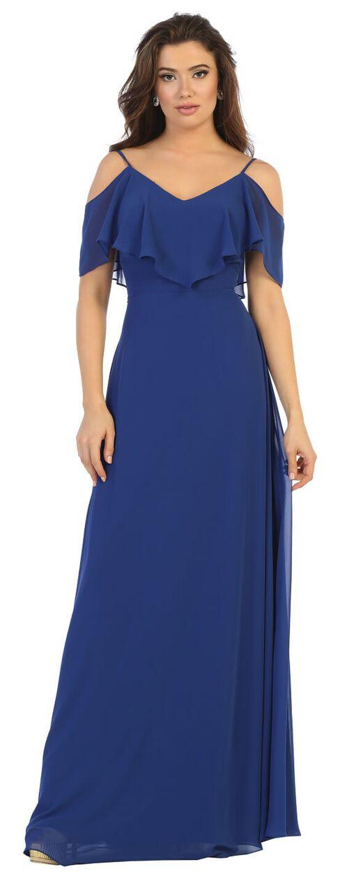 Long Formal Plus Size Bridesmaids Prom Dress - The Dress Outlet May Queen