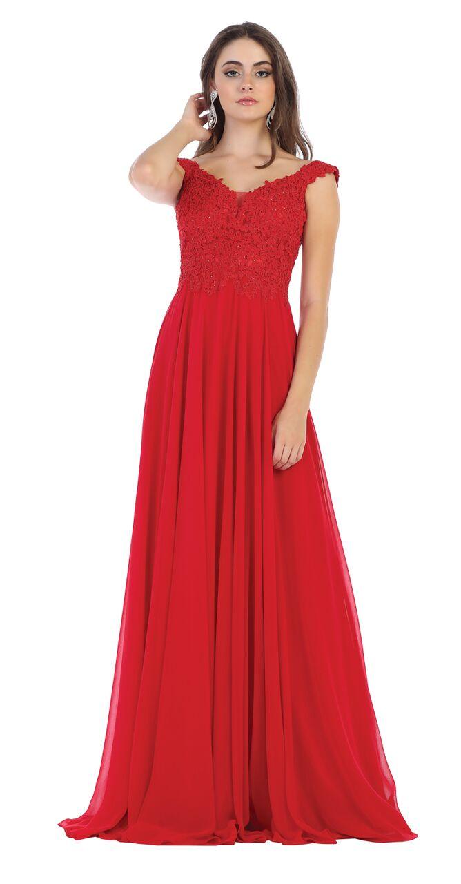 Long Formal Plus Size Dress Evening Prom Gown - The Dress Outlet May Queen