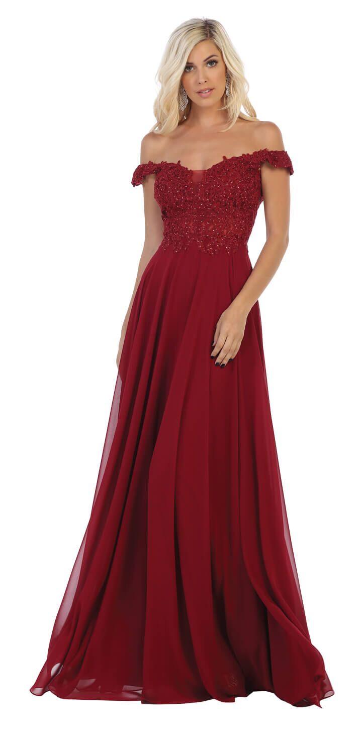 Long Formal Plus Size Dress Evening Prom Gown - The Dress Outlet May Queen