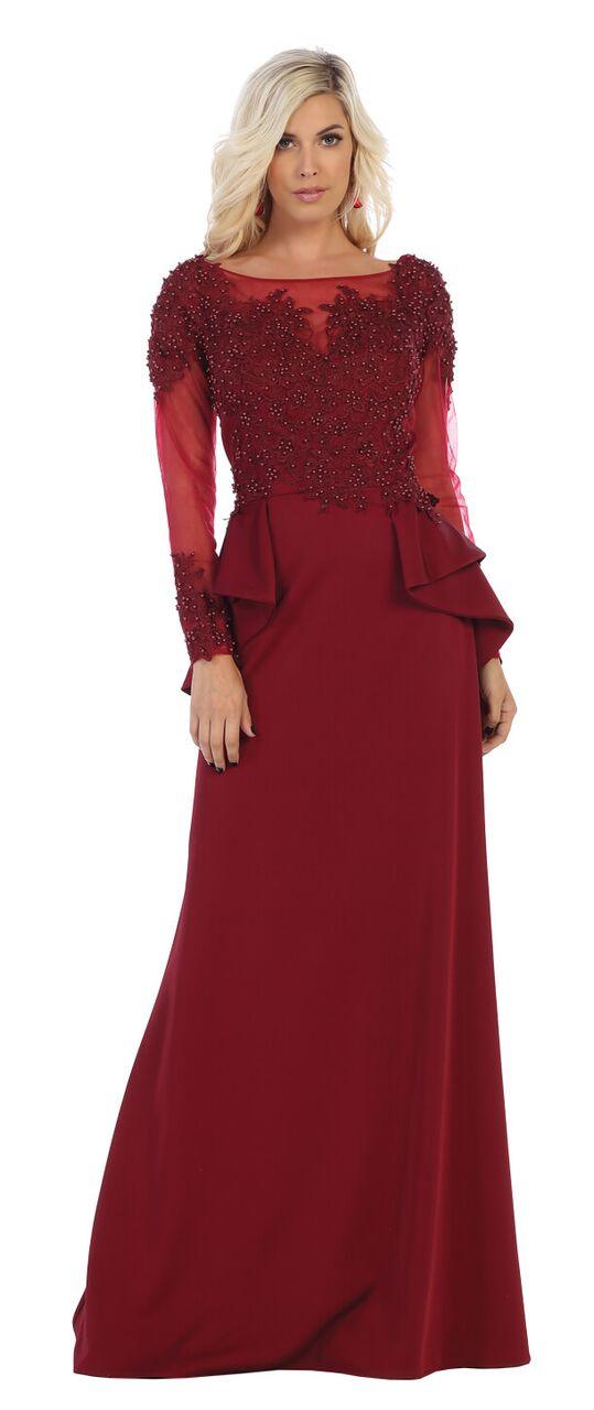 Long Formal Plus Size Evening Dress Mother of the Bride - The Dress Outlet May Queen