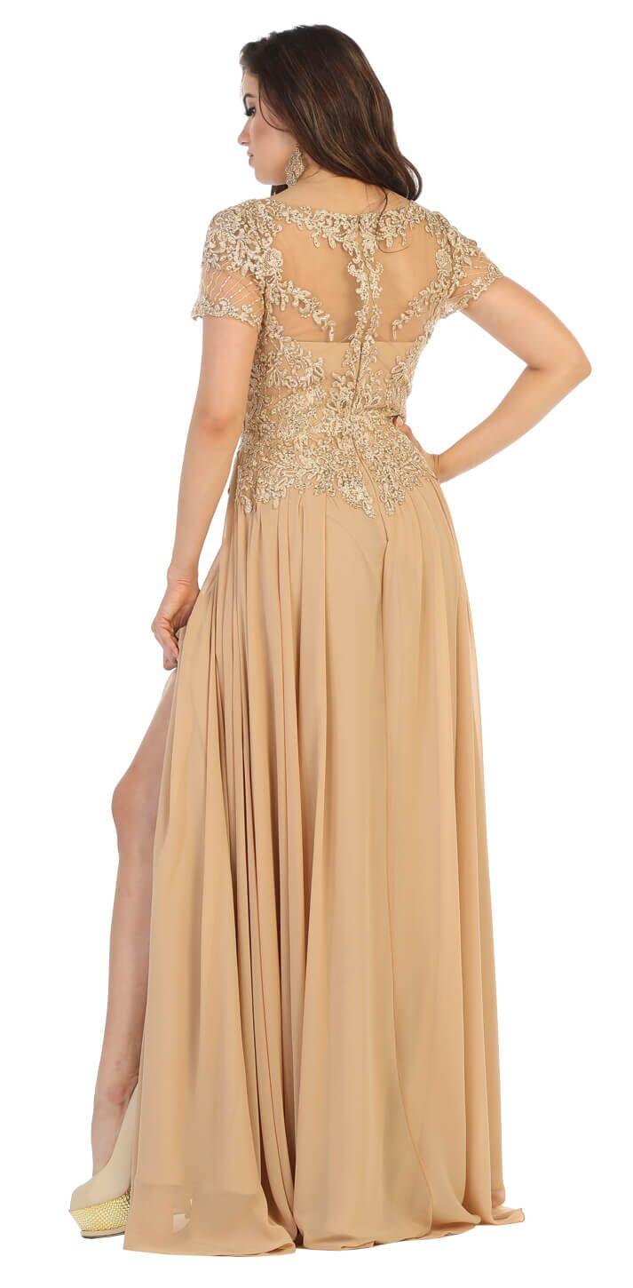 Long Formal Plus Size Mother of the Bride Dress - The Dress Outlet May Queen