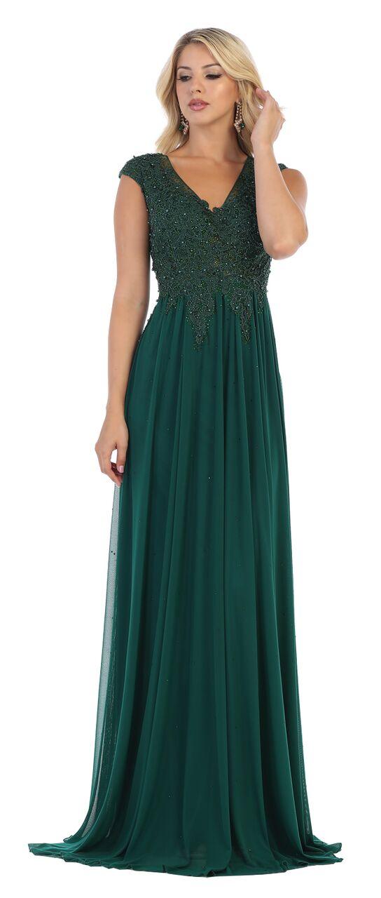 Long Formal Plus Size Party Dress - The Dress Outlet May Queen