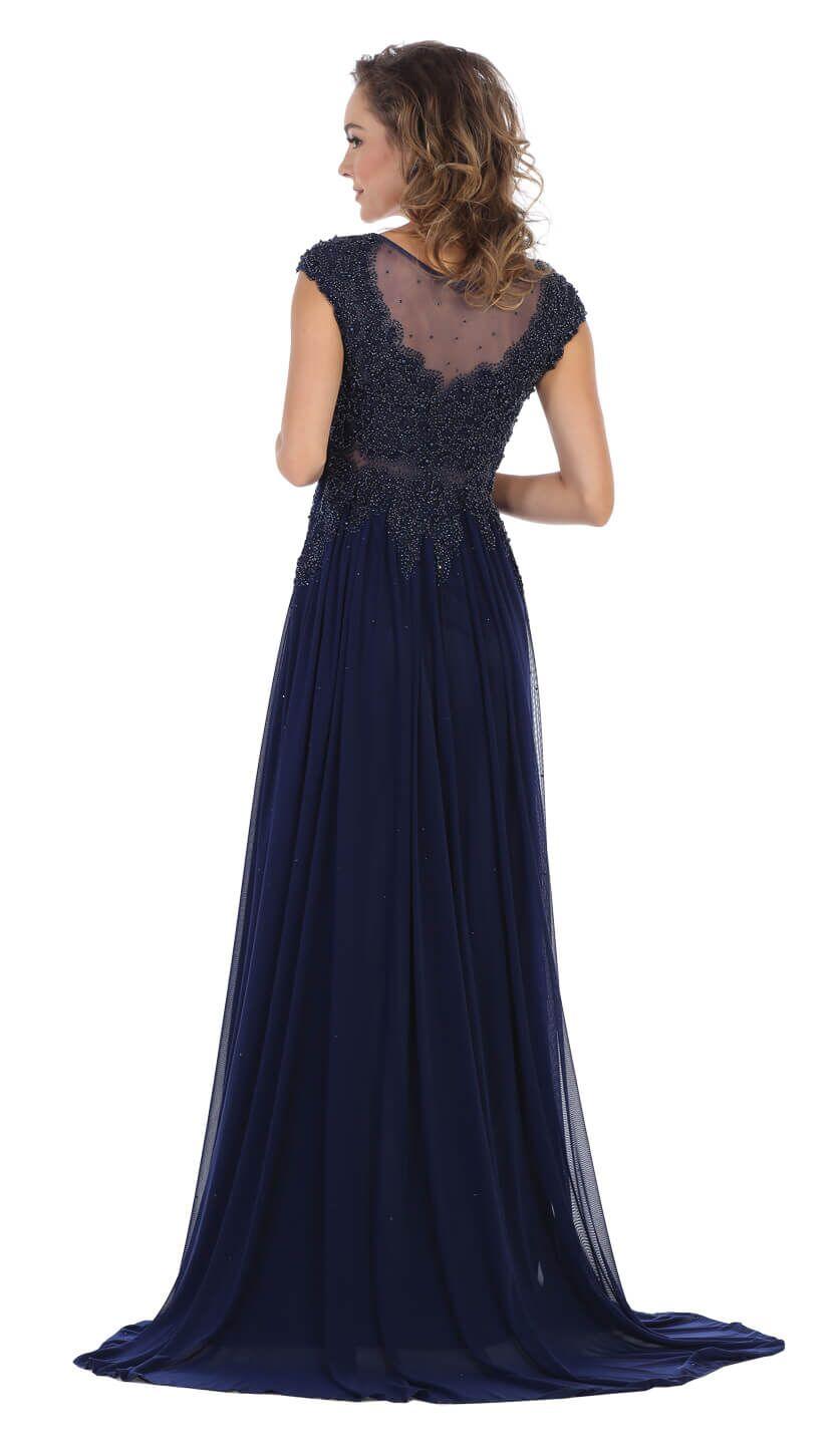 Long Formal Plus Size Party Dress - The Dress Outlet May Queen