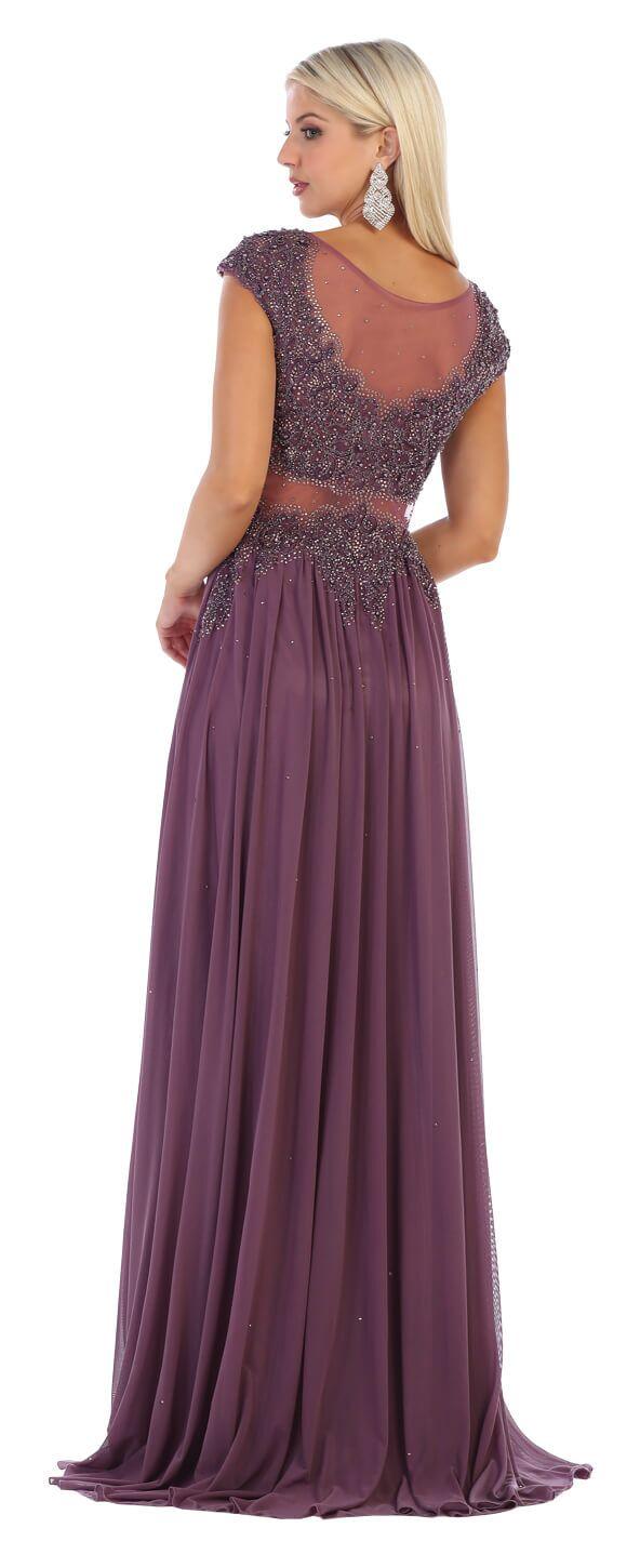 Long Formal Plus Size Party Dress - The Dress Outlet May Queen