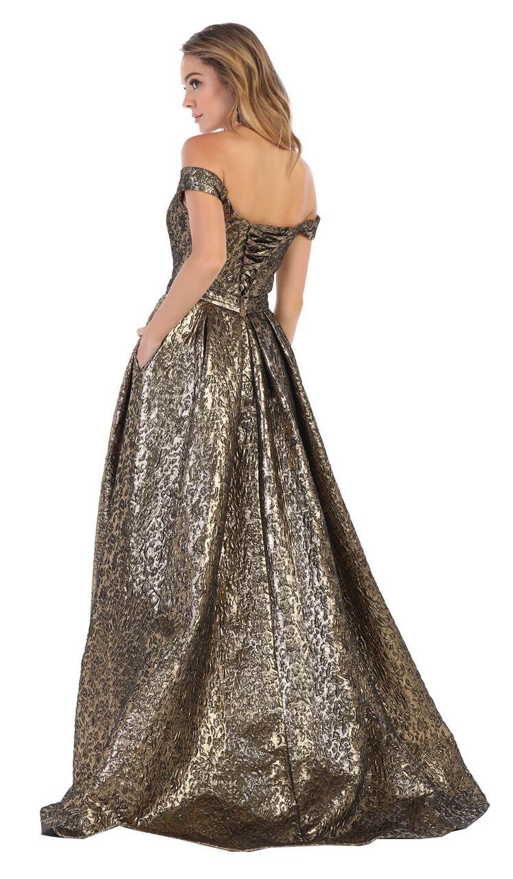 Long Formal Prom Dress Ball Gown with Pockets - The Dress Outlet May Queen