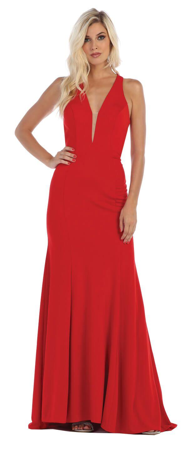 Long Formal Prom Dress Evening Gown - The Dress Outlet May Queen