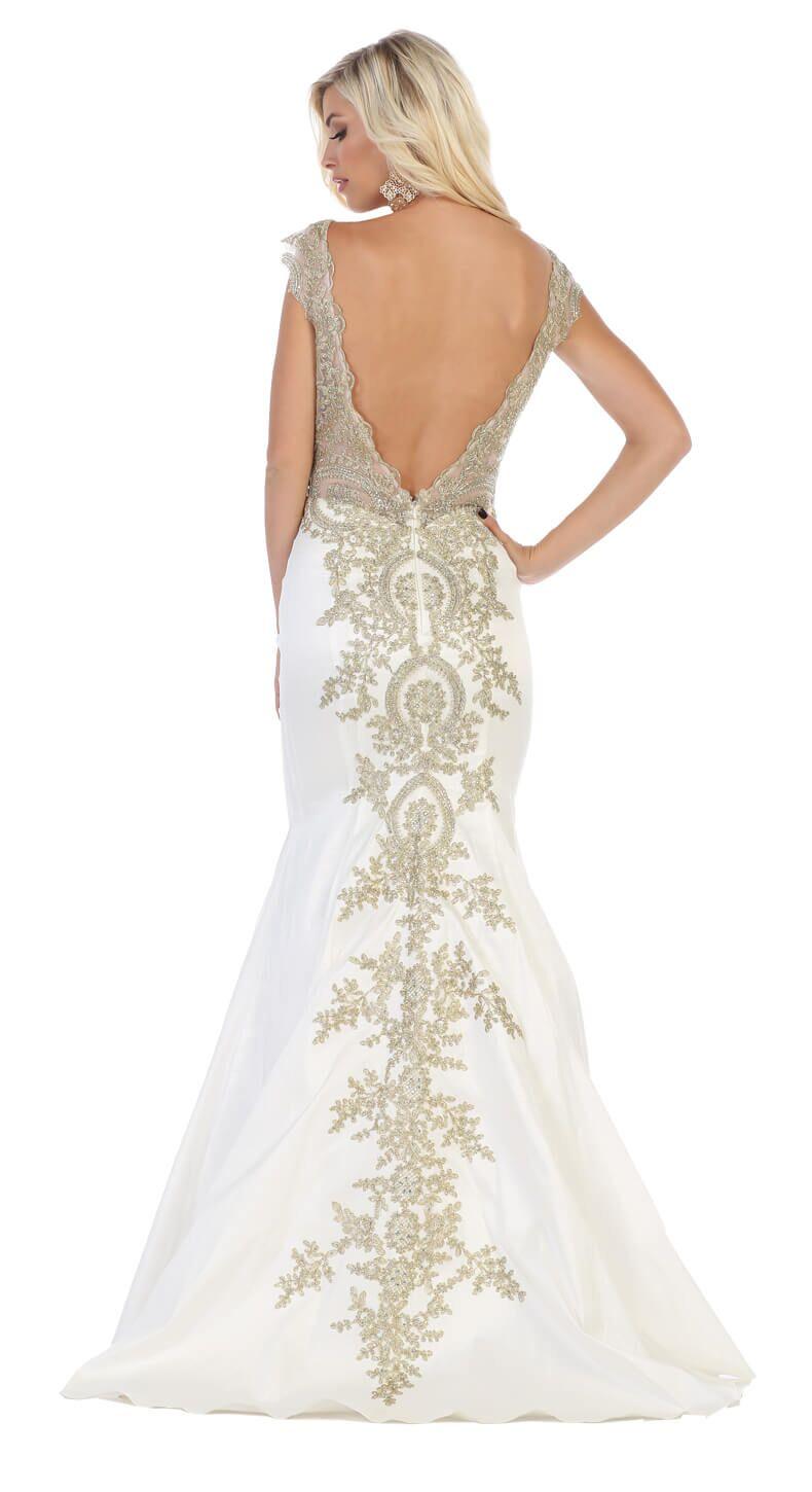 Long Formal Prom Evening Dress - The Dress Outlet May Queen