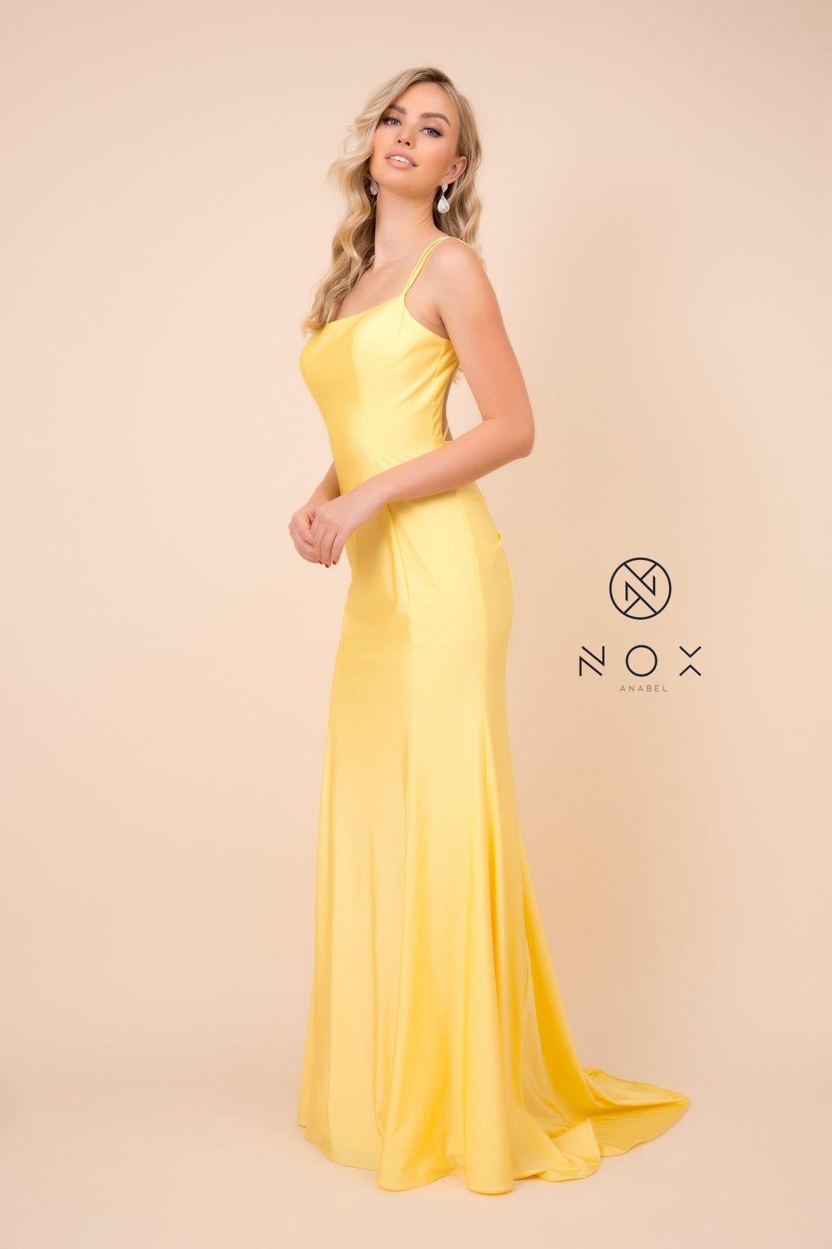 Long Formal Prom Fitted Evening Dress - The Dress Outlet Nox Anabel