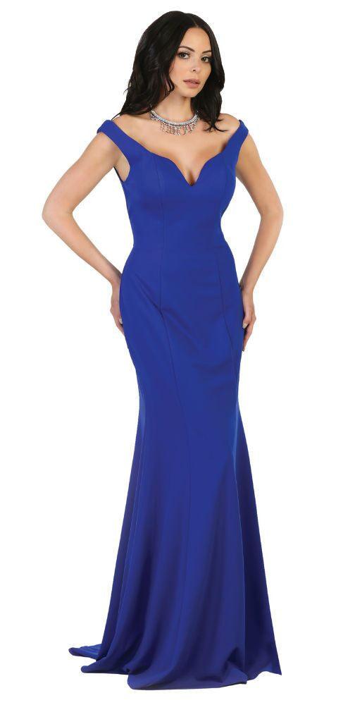 Long Formal Prom Gown Evening Party Bridal Dress - The Dress Outlet May Queen