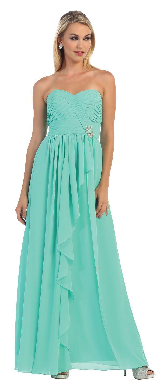 Long Formal Prom Plus Size Bridesmaids Dress - The Dress Outlet May Queen