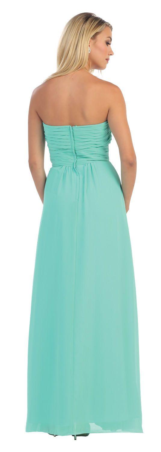 Long Formal Prom Plus Size Bridesmaids Dress - The Dress Outlet May Queen