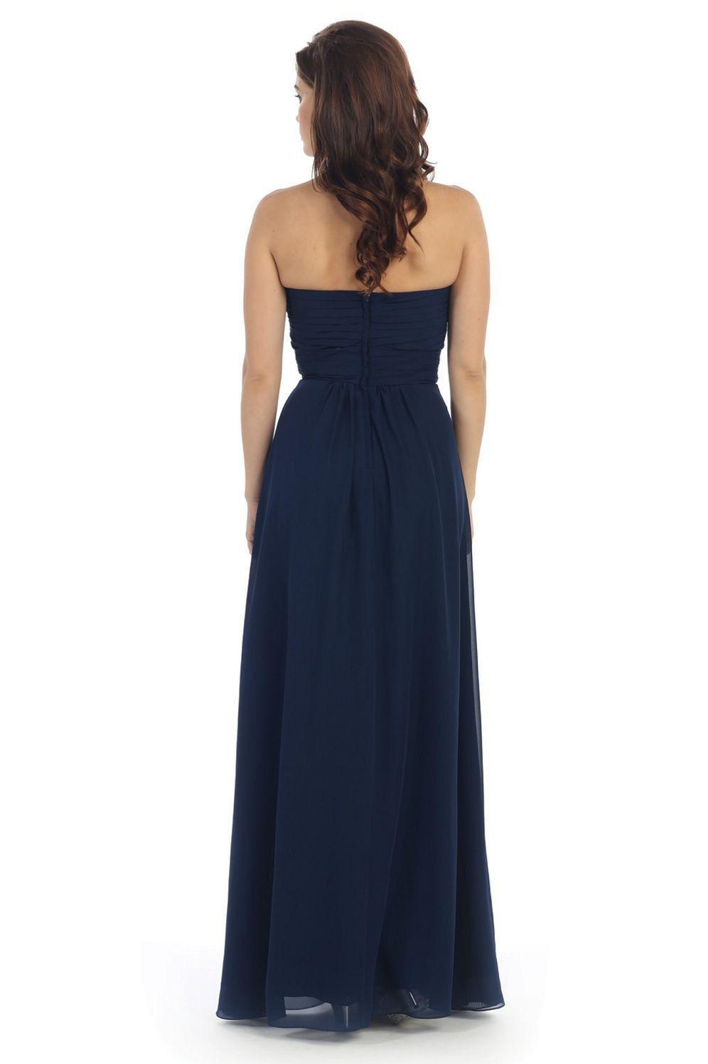 Long Formal Prom Plus Size Bridesmaids Dress - The Dress Outlet May Queen