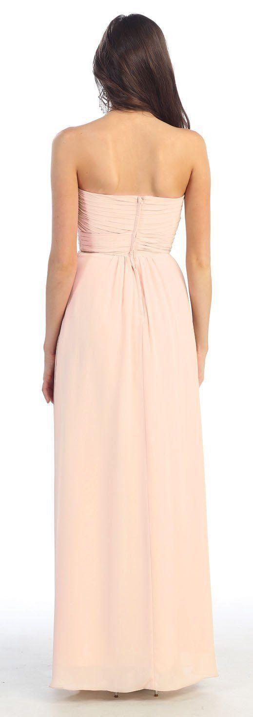 Long Formal Prom Plus Size Bridesmaids Dress - The Dress Outlet May Queen