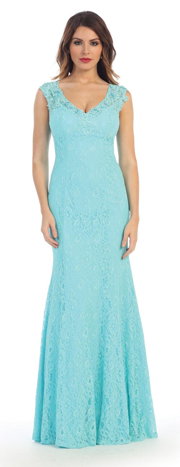 Long Formal Prom Plus Size Dress - The Dress Outlet May Queen