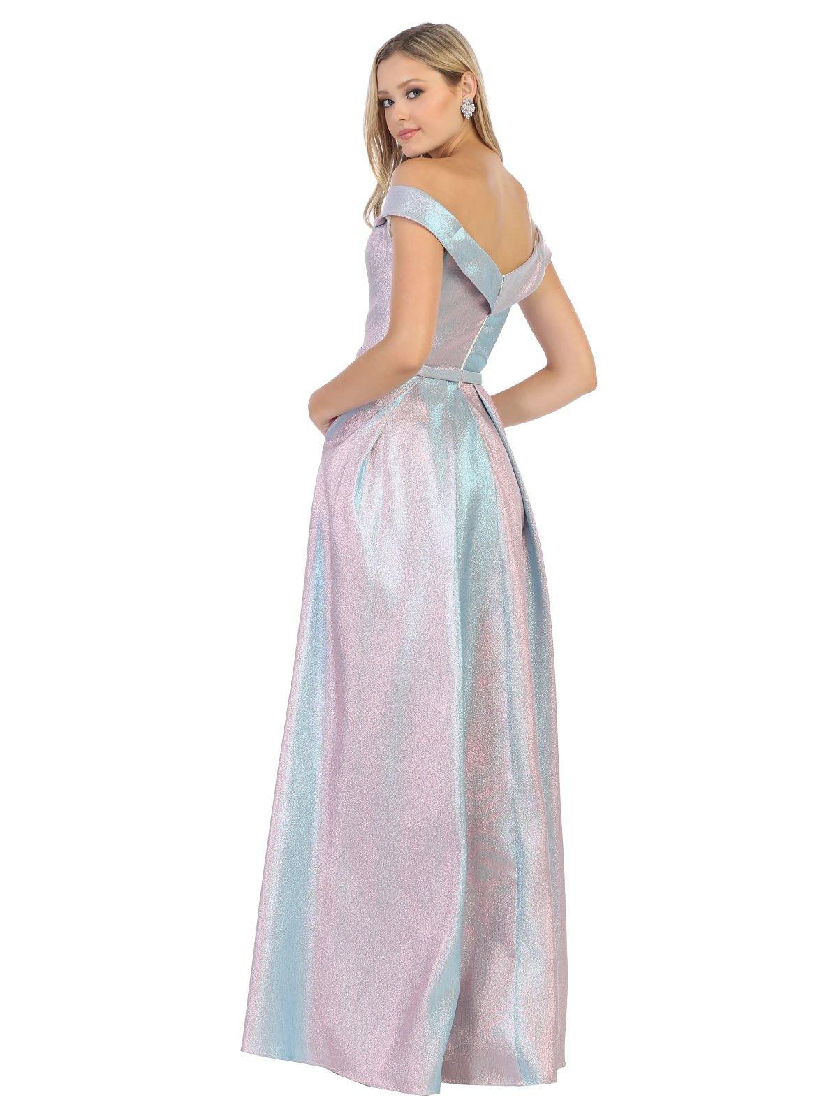 Long Formal Sexy Off Shoulder Evening Prom Dress - The Dress Outlet May Queen
