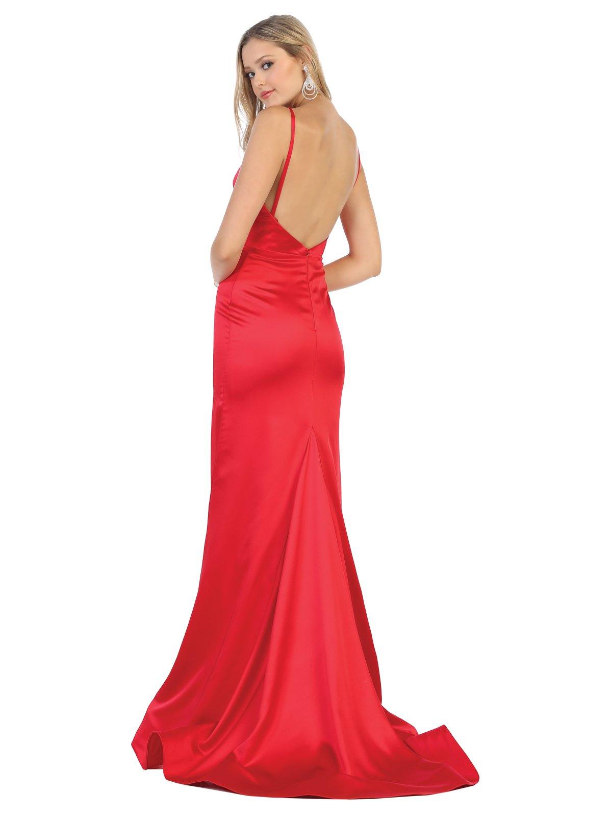 Long Formal Spaghetti Strap Evening Prom Dress - The Dress Outlet May Queen