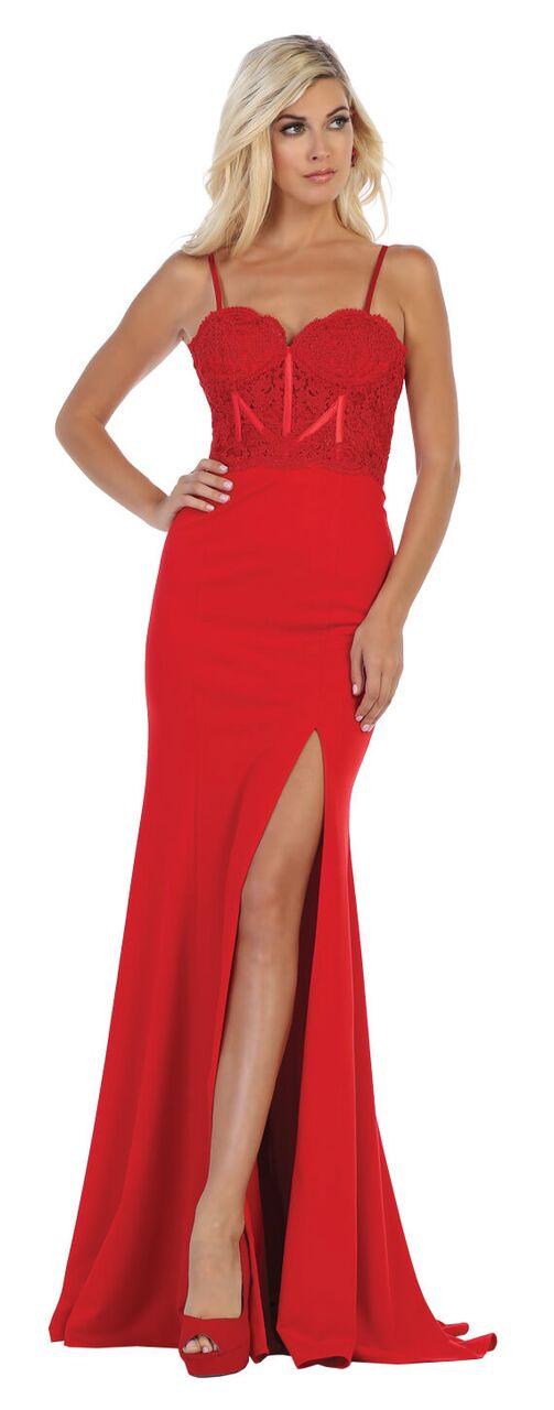 Long Formal Spaghetti Strap Prom Dress - The Dress Outlet May Queen
