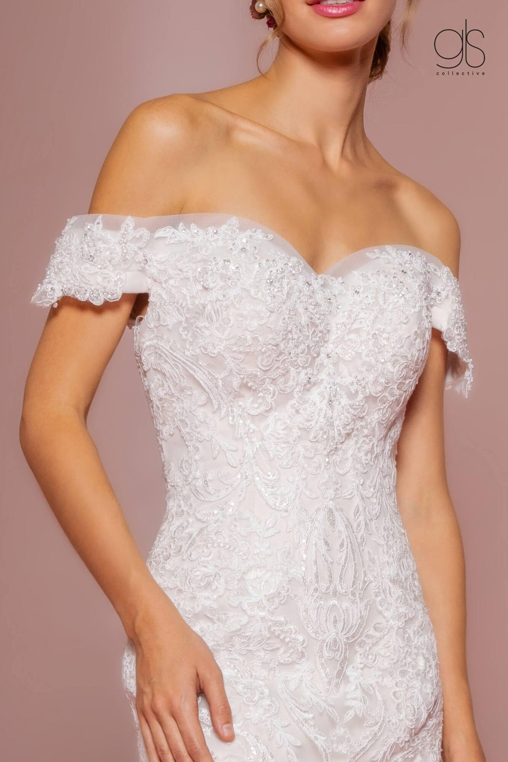 Long Fitted Wedding Dress Bridal - The Dress Outlet