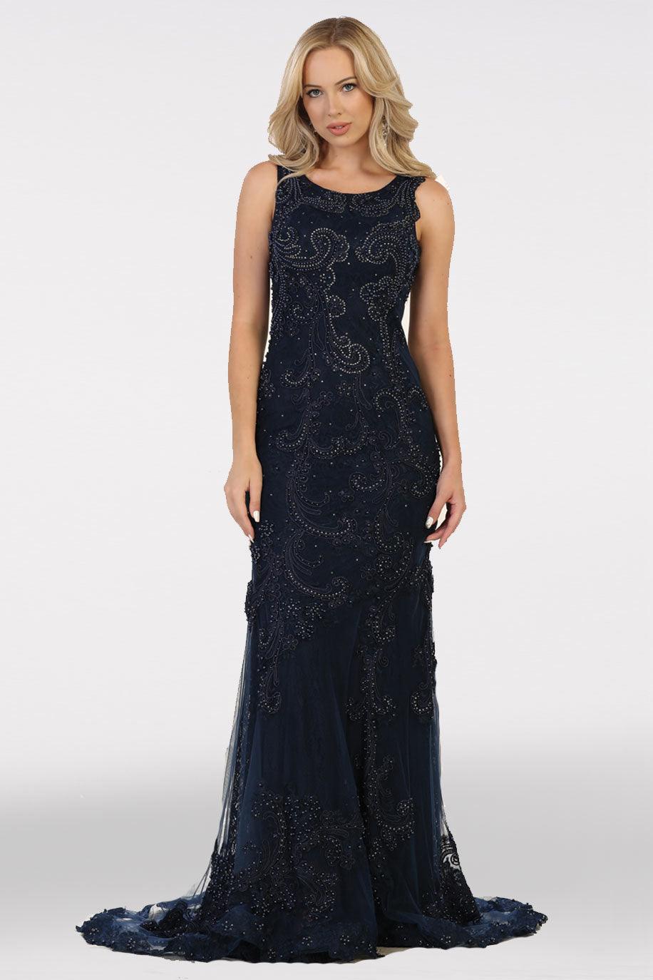 Long Fully Lace Plus Size Gown Prom Dress Formal - The Dress Outlet May Queen