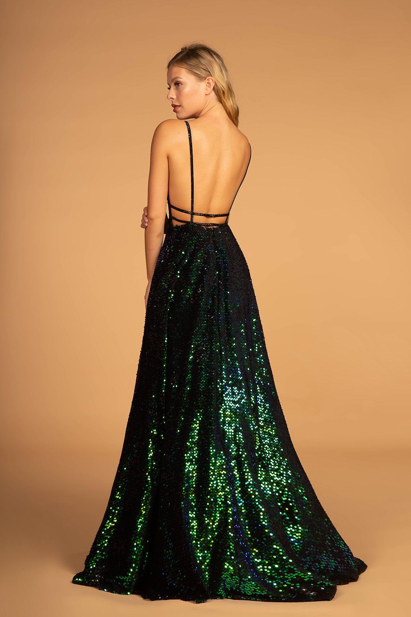 Long Fully Sequins Prom Formal Ball Gown - The Dress Outlet Elizabeth K