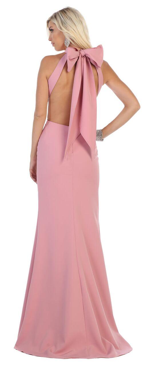 Long Halter Formal Prom Dress Evening Gown - The Dress Outlet May Queen