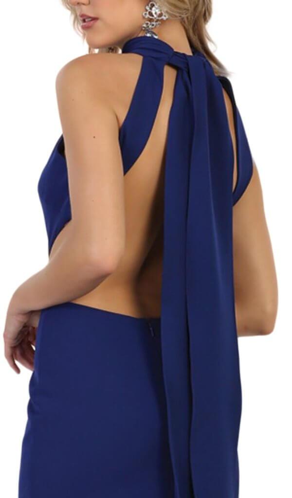 Long Halter Formal Prom Dress Evening Gown - The Dress Outlet May Queen