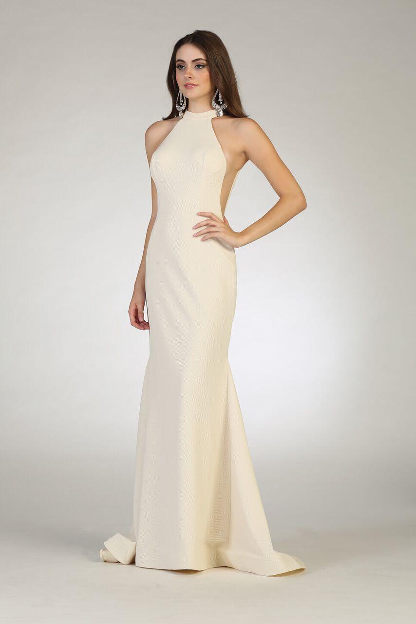 Long Halter Neck Prom Dress Formal Evening Gown - The Dress Outlet May Queen