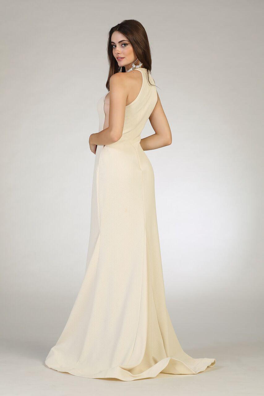 Long Halter Neck Prom Dress Formal Evening Gown - The Dress Outlet May Queen