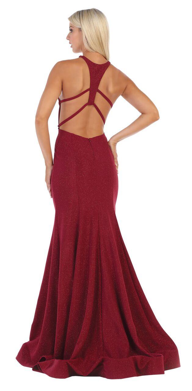 Long Keyhole Prom Dress Formal Evening Gown - The Dress Outlet May Queen