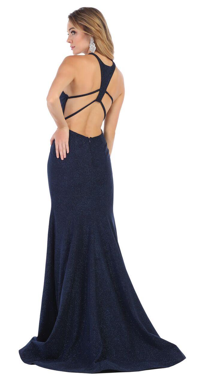 Long Keyhole Prom Dress Formal Evening Gown - The Dress Outlet May Queen
