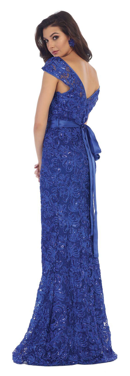 Long Lace Formal Mother of the Bride Dress - The Dress Outlet May Queen