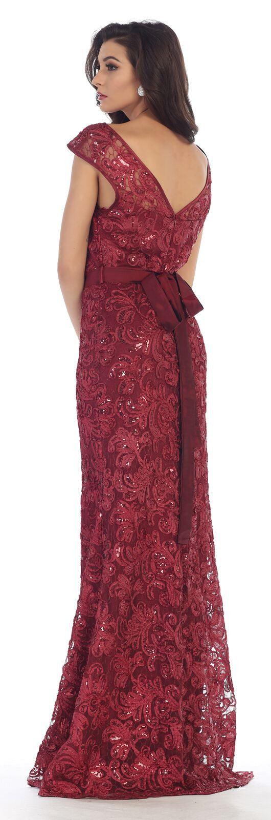 Long Lace Formal Mother of the Bride Dress - The Dress Outlet May Queen