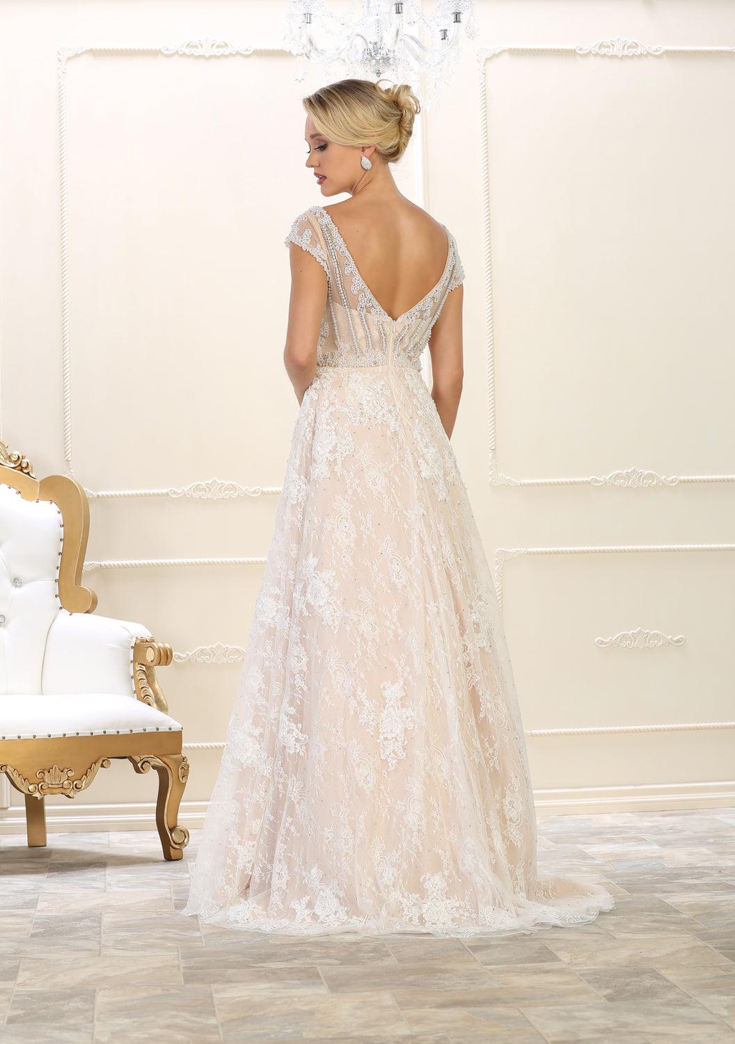 Long Lace Prom Dress Formal Evening Gown - The Dress Outlet May Queen