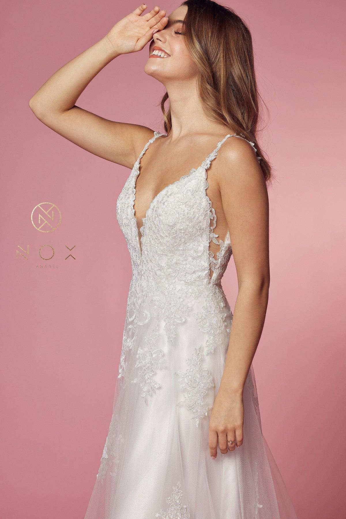 Long Lace Wedding Dress - The Dress Outlet