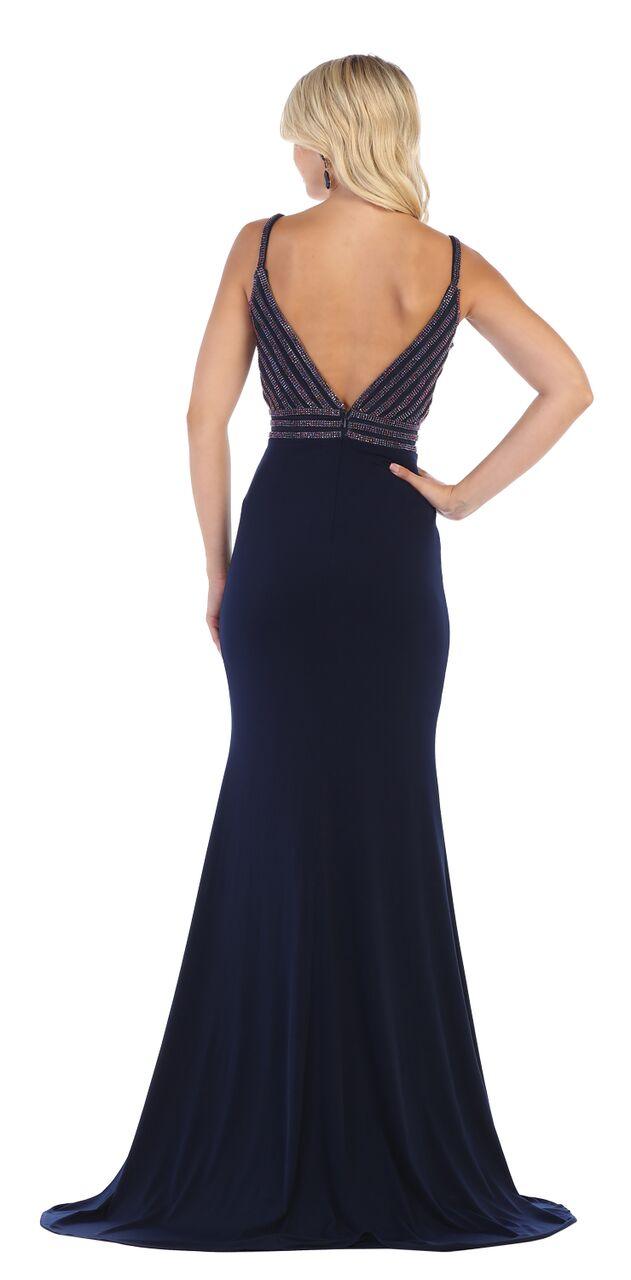 Long Mermaid Formal Prom Evening Dress - The Dress Outlet May Queen