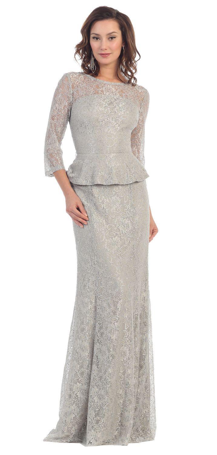Long Mother of the Bride Dress Formal Evening Gown - The Dress Outlet May Queen